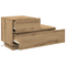 vidaXL Bedside Cabinet with LED Lights Artisan Oak 100x36x49 cm
