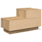 vidaXL Bedside Cabinet with LED Lights Artisan Oak 100x36x49 cm