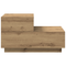 vidaXL Bedside Cabinet with LED Lights Artisan Oak 100x36x49 cm