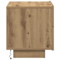 vidaXL Bedside Cabinet with LED Lights Artisan Oak 100x36x49 cm