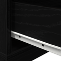 vidaXL Bedside Cabinet with LED Lights Black Oak 100x36x49 cm