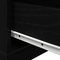 vidaXL Bedside Cabinet with LED Lights Black Oak 100x36x49 cm