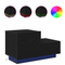 vidaXL Bedside Cabinet with LED Lights Black Oak 100x36x49 cm