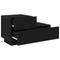 vidaXL Bedside Cabinet with LED Lights Black Oak 100x36x49 cm