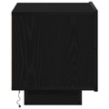 vidaXL Bedside Cabinet with LED Lights Black Oak 100x36x49 cm