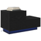 vidaXL Bedside Cabinet with LED Lights Black Oak 100x36x49 cm