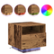 vidaXL Bedside Cabinets with LED Lights 2 pcs Old Wood 40x39x37 cm