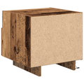 vidaXL Bedside Cabinets with LED Lights 2 pcs Old Wood 40x39x37 cm