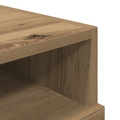 vidaXL Bedside Cabinet with LED Lights Artisan Oak 40x39x37 cm