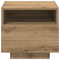 vidaXL Bedside Cabinet with LED Lights Artisan Oak 40x39x37 cm