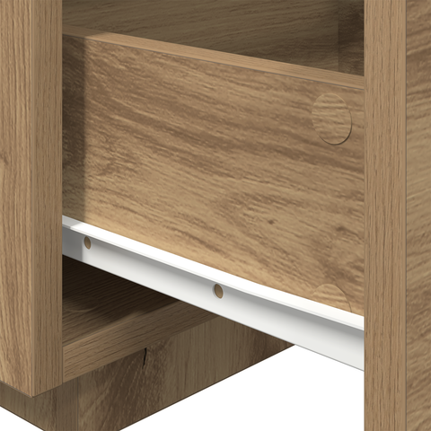 vidaXL Bedside Cabinets with LED Lights 2 pcs Artisan Oak 40x39x37 cm