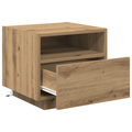 vidaXL Bedside Cabinets with LED Lights 2 pcs Artisan Oak 40x39x37 cm