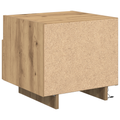 vidaXL Bedside Cabinets with LED Lights 2 pcs Artisan Oak 40x39x37 cm