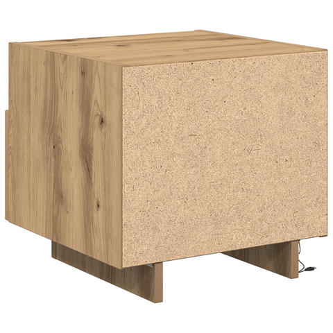 vidaXL Bedside Cabinets with LED Lights 2 pcs Artisan Oak 40x39x37 cm