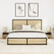 vidaXL Bedside Cabinets with LED Lights 2 pcs Artisan Oak 40x39x37 cm