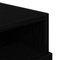vidaXL Bedside Cabinet with LED Lights Black Oak 40x39x37 cm