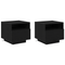 vidaXL Bedside Cabinets with LED Lights 2 pcs Black Oak 40x39x37 cm