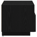 vidaXL Bedside Cabinets with LED Lights 2 pcs Black Oak 40x39x37 cm