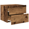vidaXL Bedside Cabinets with LED Lights 2 pcs Wall-Mounted Old Wood