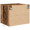 vidaXL Bedside Cabinets with LED Lights 2 pcs Wall-Mounted Old Wood
