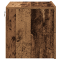 vidaXL Bedside Cabinets with LED Lights 2 pcs Wall-Mounted Old Wood
