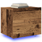 vidaXL Bedside Cabinets with LED Lights 2 pcs Wall-Mounted Old Wood