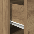 vidaXL Bedside Cabinet with LED Wall-Mounted Artisan Oak 50x39x41 cm