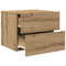 vidaXL Bedside Cabinet with LED Wall-Mounted Artisan Oak 50x39x41 cm