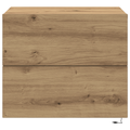 vidaXL Bedside Cabinet with LED Wall-Mounted Artisan Oak 50x39x41 cm