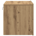 vidaXL Bedside Cabinet with LED Wall-Mounted Artisan Oak 50x39x41 cm