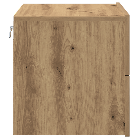 vidaXL Bedside Cabinet with LED Wall-Mounted Artisan Oak 50x39x41 cm