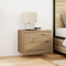 vidaXL Bedside Cabinet with LED Wall-Mounted Artisan Oak 50x39x41 cm
