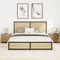 vidaXL Bedside Cabinets with LED Lights Wall-Mounted 2 pcs Artisan Oak