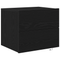 vidaXL Bedside Cabinet with LED Wall-Mounted Black Oak 50x39x41 cm