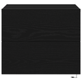 vidaXL Bedside Cabinet with LED Wall-Mounted Black Oak 50x39x41 cm