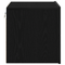 vidaXL Bedside Cabinet with LED Wall-Mounted Black Oak 50x39x41 cm