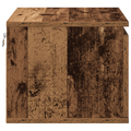 vidaXL Bedside Cabinets with LED Lights 2 pcs Wall-Mounted Old Wood