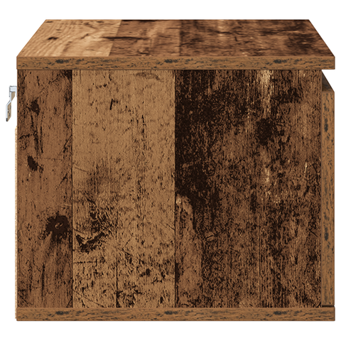 vidaXL Bedside Cabinets with LED Lights 2 pcs Wall-Mounted Old Wood