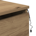 vidaXL Bedside Cabinet with LED Wall-Mounted Artisan Oak 50x36x30 cm