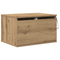 vidaXL Bedside Cabinet with LED Wall-Mounted Artisan Oak 50x36x30 cm