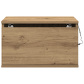 vidaXL Bedside Cabinet with LED Wall-Mounted Artisan Oak 50x36x30 cm