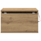 vidaXL Bedside Cabinet with LED Wall-Mounted Artisan Oak 50x36x30 cm