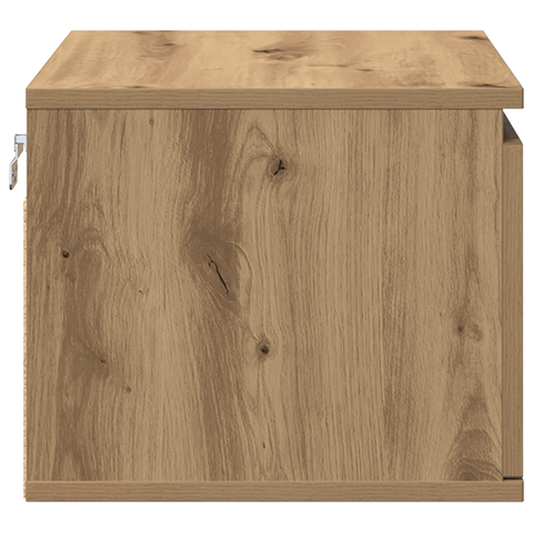 vidaXL Bedside Cabinet with LED Wall-Mounted Artisan Oak 50x36x30 cm