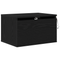 vidaXL Bedside Cabinets with LED Lights 2 pcs Wall-Mounted Black Oak