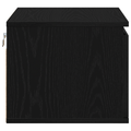 vidaXL Bedside Cabinets with LED Lights 2 pcs Wall-Mounted Black Oak