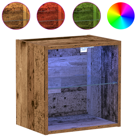 vidaXL Floating Shelf Old Wood 40x28,5x40 cm Engineered Wood