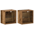 vidaXL Floating Shelf 2 pcs Old Wood 40x28,5x40 cm Engineered Wood