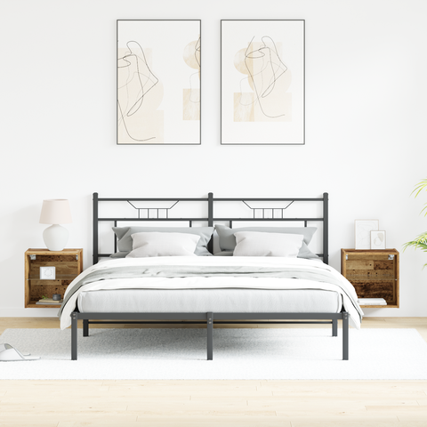 vidaXL Floating Shelf 2 pcs Old Wood 40x28,5x40 cm Engineered Wood