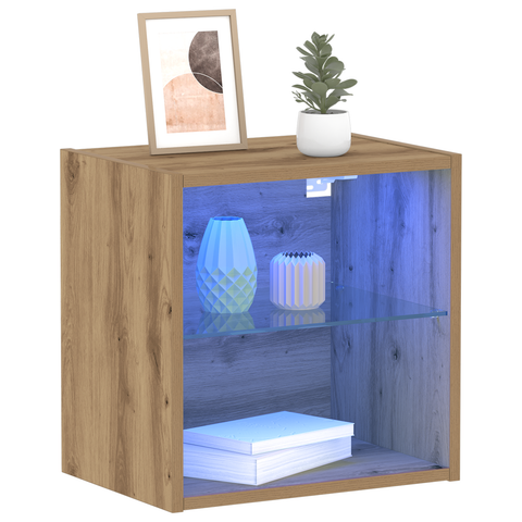vidaXL Floating Shelf Artisan Oak 40x28,5x40 cm Engineered Wood