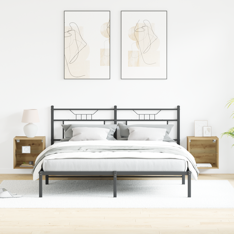 vidaXL Floating Shelf 2 pcs Artisan Oak 40x28.5x40 cm Engineered Wood